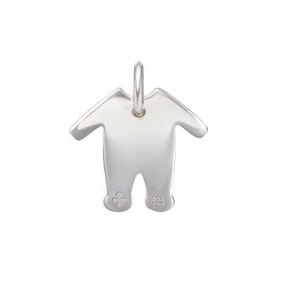 Zawieszka wisząca Śpioszki 1 cm, srebrna