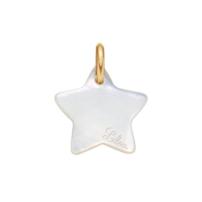 Zawieszka gwiazdka z masy perłowej pozłacana 1,5 cm