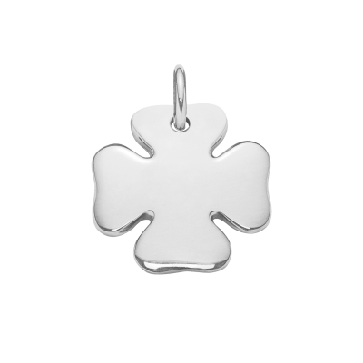 Zawieszka wisząca koniczyna 1,5 cm, posrebrzana