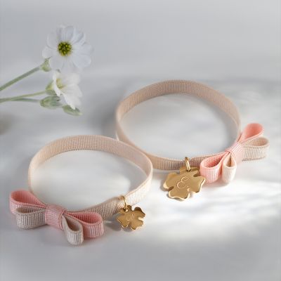 Komplet bransoletek mama & córka – koniczyna na wstążce