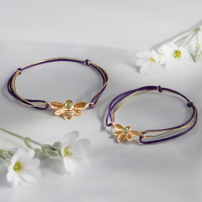 Komplet bransoletek mama & córka Honey na podwójnym sznurku