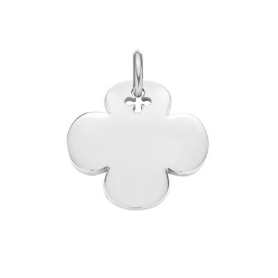 Koniczynka okrągła 2 cm posrebrzana