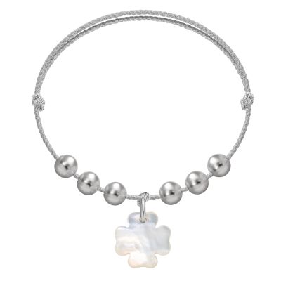  Bransoletka Pearl Felicity na srebrnym sznurku premium