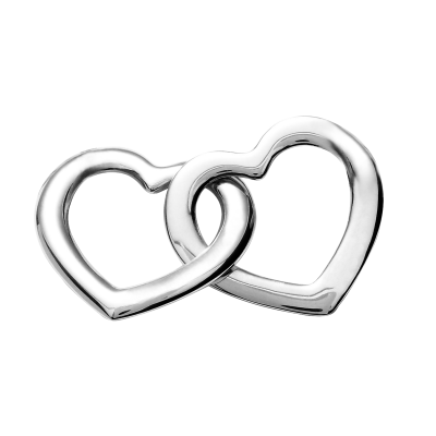 Accroche-coeur duże srebrne
