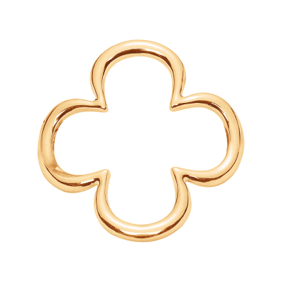 Koniczyna okrągła ażurowa pozłacana 4 cm