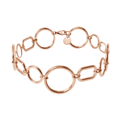 Choker California różowe pozłocenie