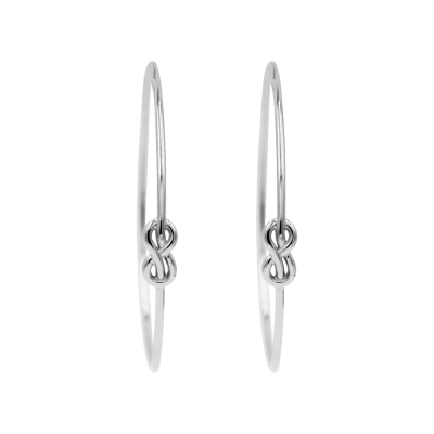 Kolczyki Eternity 4 cm srebrne