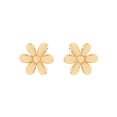 Kolczyki Flowers na sztyfcie pozłacane 