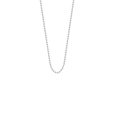 Łańcuszek kulki 40 cm + 5 cm, posrebrzany