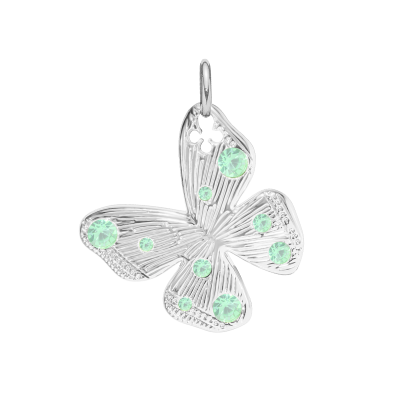 Zawieszka Papillon 2 cm posrebrzana
