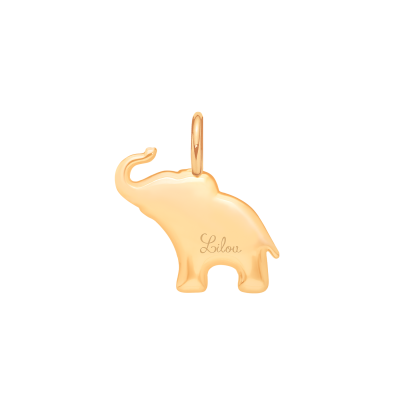 Słoń 1,4 cm pozłacany