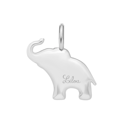 Słoń 2 cm posrebrzany
