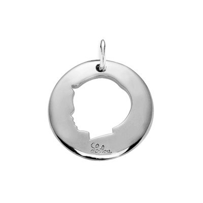 medalion chłopiec 2 cm srebrny