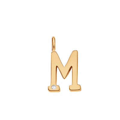 Zawieszka wisząca Meaning 1 cm z diamentem HI SI 1,2 mm, M, złoto żółte