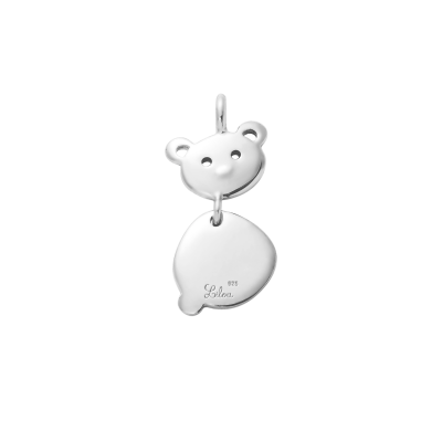 Zawieszka Miś srebrny 1,7 cm