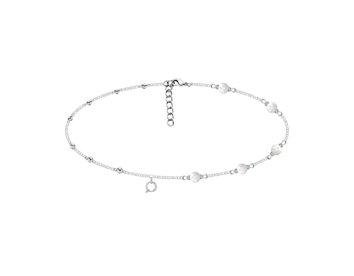Choker Pearls, posrebrzany
