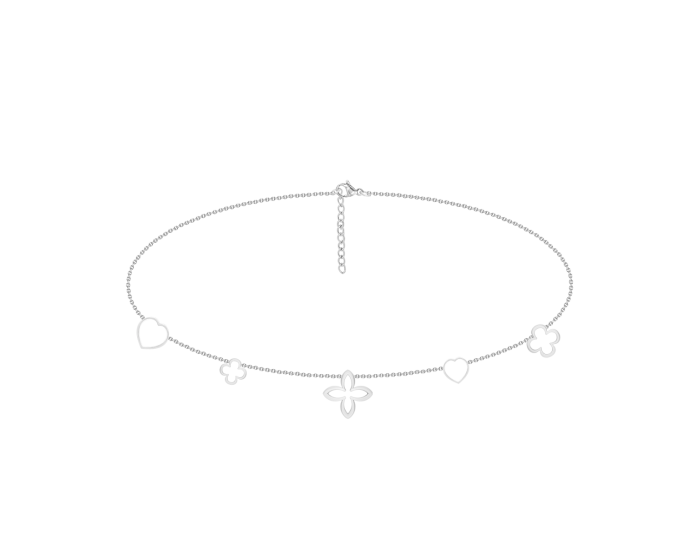 Choker Icons posrebrzany