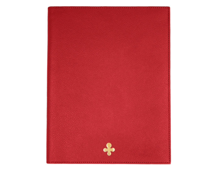 Notes skórzany w kolorze czerwonym