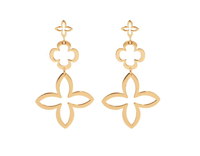 Kolczyki modułowe Lily, pozłacane