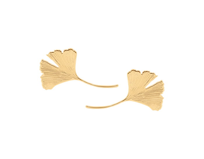 Kolczyki Ginko pozłacane