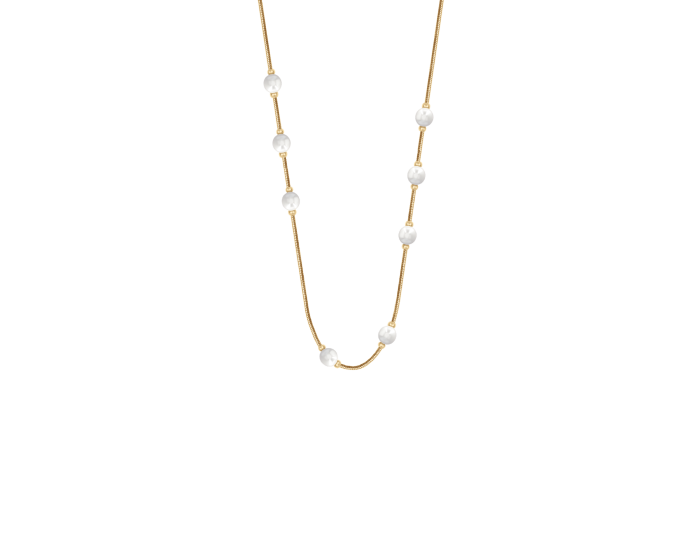 Naszyjnik Pearls pozłacany 40+5 cm