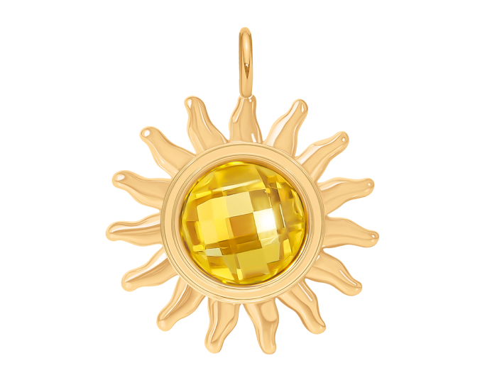 Zawieszka wisząca Soleil 2,2 cm, pozłacana
