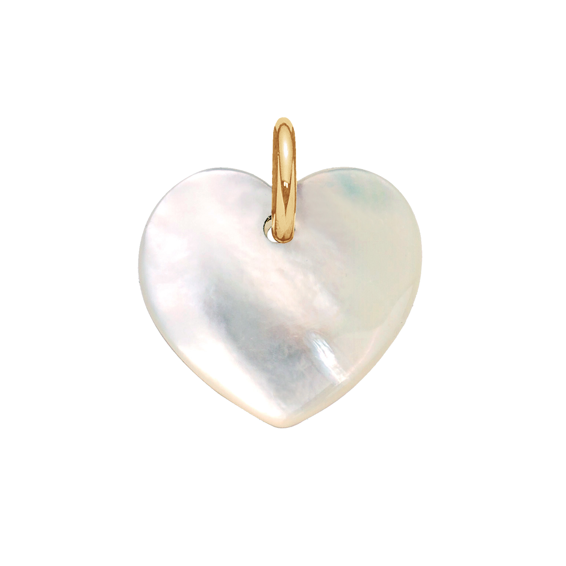 Zawieszka serce z masy perłowej pozłacane 1,5 cm