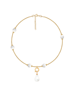Bransoletka Pearls z zawieszką pozłacana