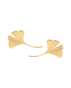 Kolczyki Ginko pozłacane