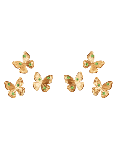 Kolczyki multi Papillon pozłacane