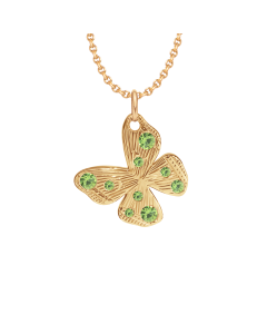 Naszyjnik z zawieszką Papillon 1,5 cm na cienkim klasycznym łańcuszku pozłacany