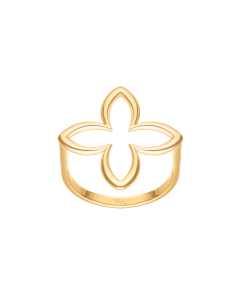 Pierścionek Icons w kształcie lilii pozłacany