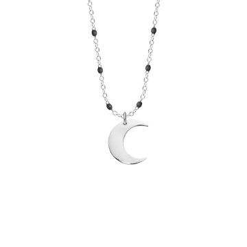 Naszyjnik z posrebrzanym Lune na emaliowanym łańcuszku
