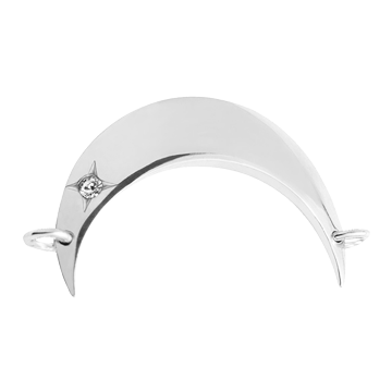 Element Lune srebrny 2,5 cm