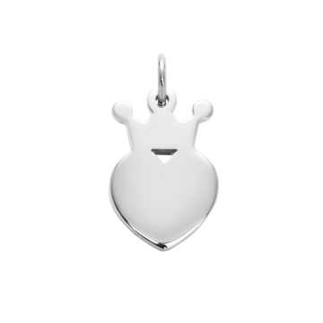 Zawieszka korona King 1,5 cm srebrna