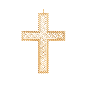 Krzyż Barok 4,5 cm pozłacany