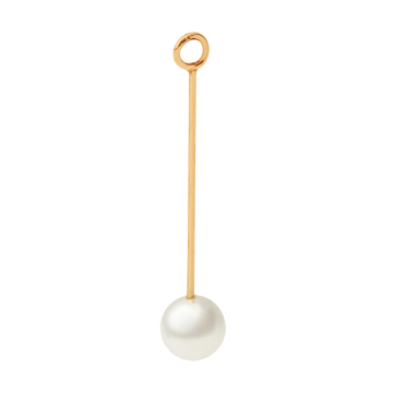 Zawieszka wisząca Pearl Lobe 5,7 cm, pozłacana