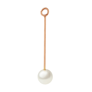 Zawieszka wisząca Pearl Lobe 5,7 cm, różowe pozłocenie
