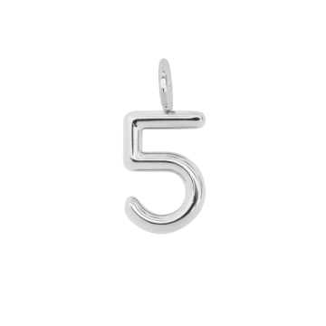 Cyfra 5, posrebrzana