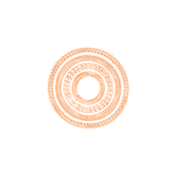 Zawieszka płaska Etno 3,1 cm, różowozłota