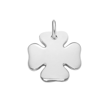 Zawieszka wisząca koniczyna 1,5 cm, posrebrzana