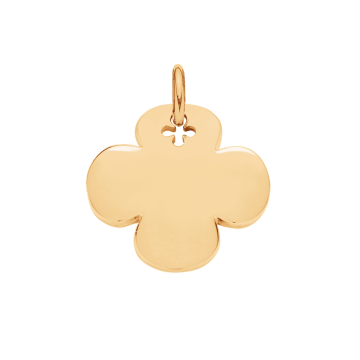 Koniczynka okrągła 2 cm pozłacana