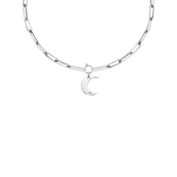 Naszyjnik Łańcuch No.7 z zawieszką Lune posrebrzany