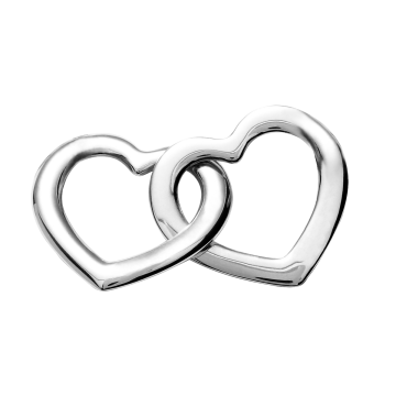 Accroche-coeur duże srebrne