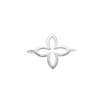 Lilijka ażurowa 1 cm srebrna