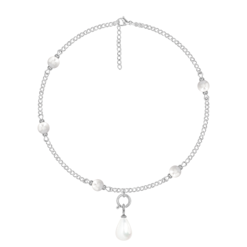 Bransoletka Pearls z zawieszką posrebrzana
