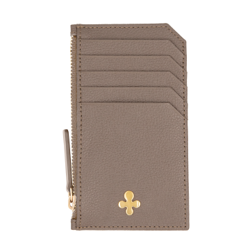 Card holder skórzany w kolorze mocca