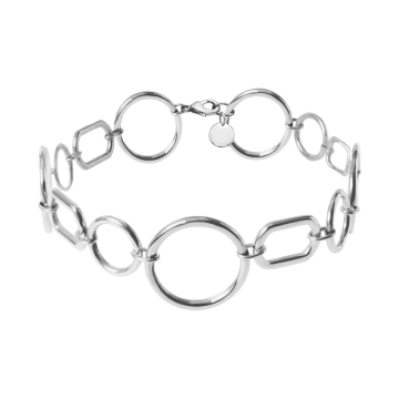 Choker California posrebrzany