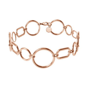 Choker California różowe pozłocenie