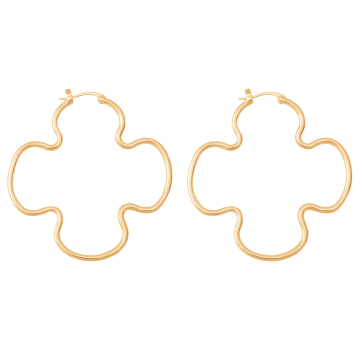 Kolczyki Clover 7 cm pozłacane
